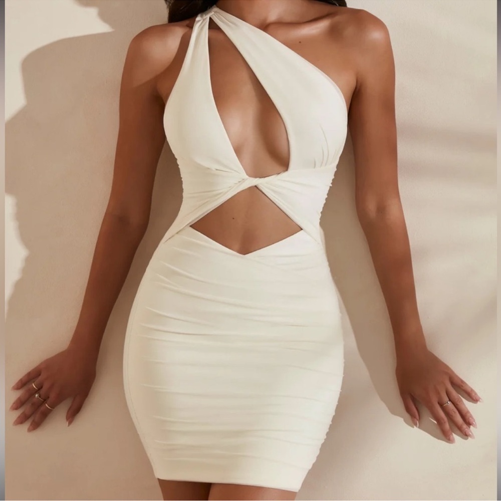 Oh Polly Valenka One Shoulder Cut Out Mini Dress
